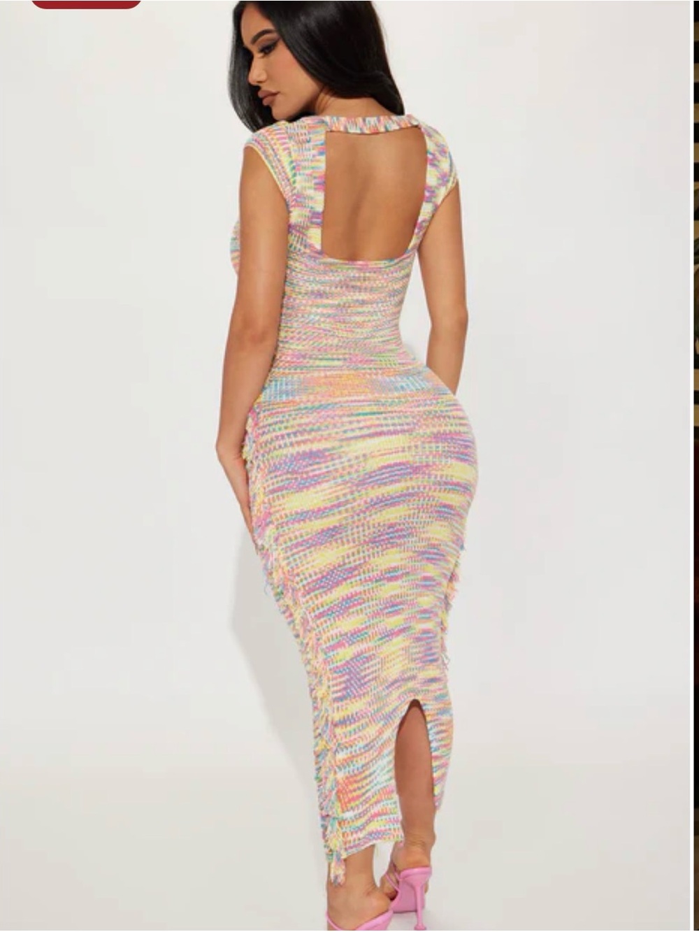 Colorful Distressed Dress - Picture 3 of 6